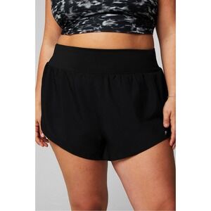NWOT Women's‎ Fabletics Sun Chaser Shorts 3" Classic Black - 1X (36" X 3")